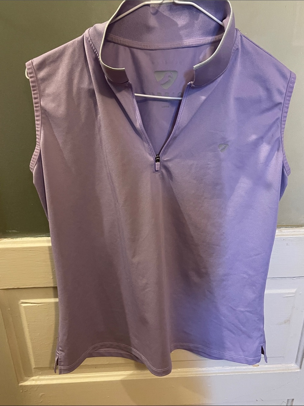 Sleeveless Lavender Aubrion equestrian Quarter-Zip Women’s Top